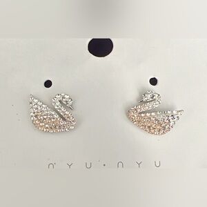 Swarovski Swan Earrings
